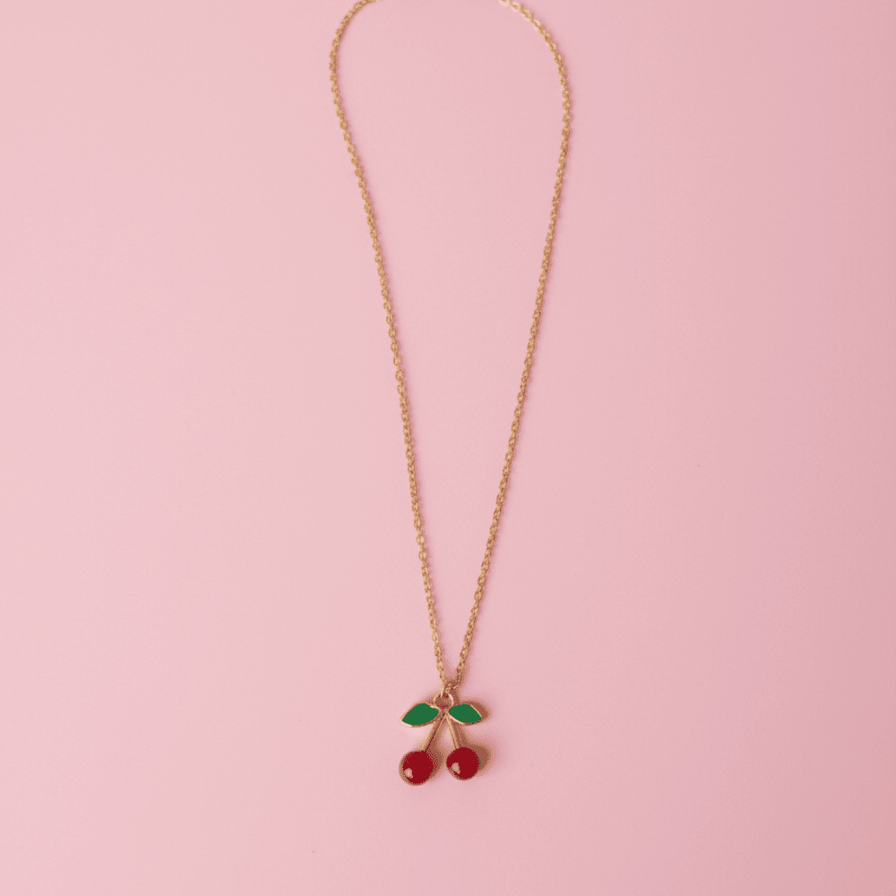 Anti-Tarnish Cherry Pop Necklace for Women