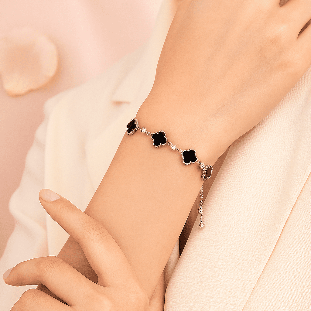 Midnight Clover Bracelet