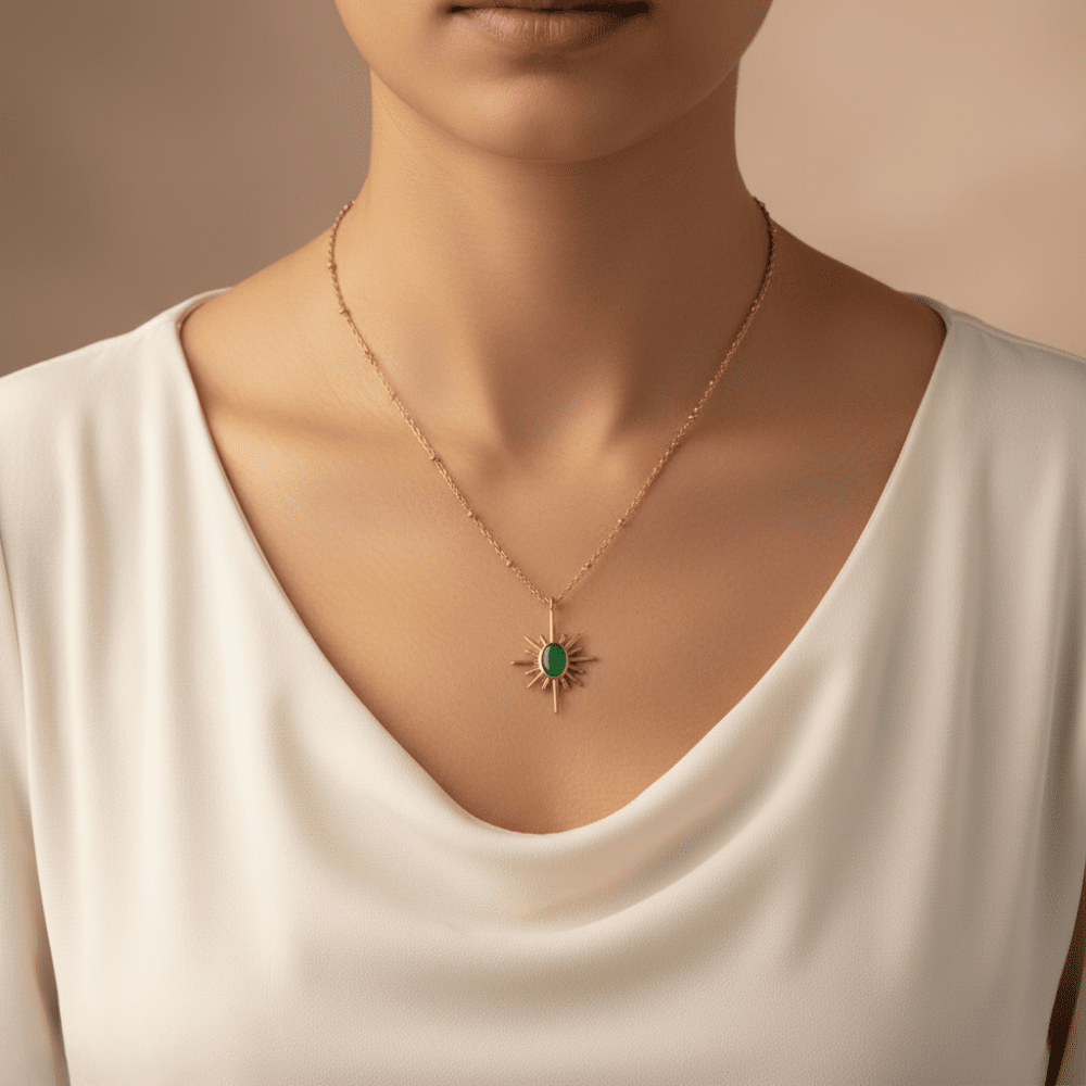 The Verde Sunburst Pendant