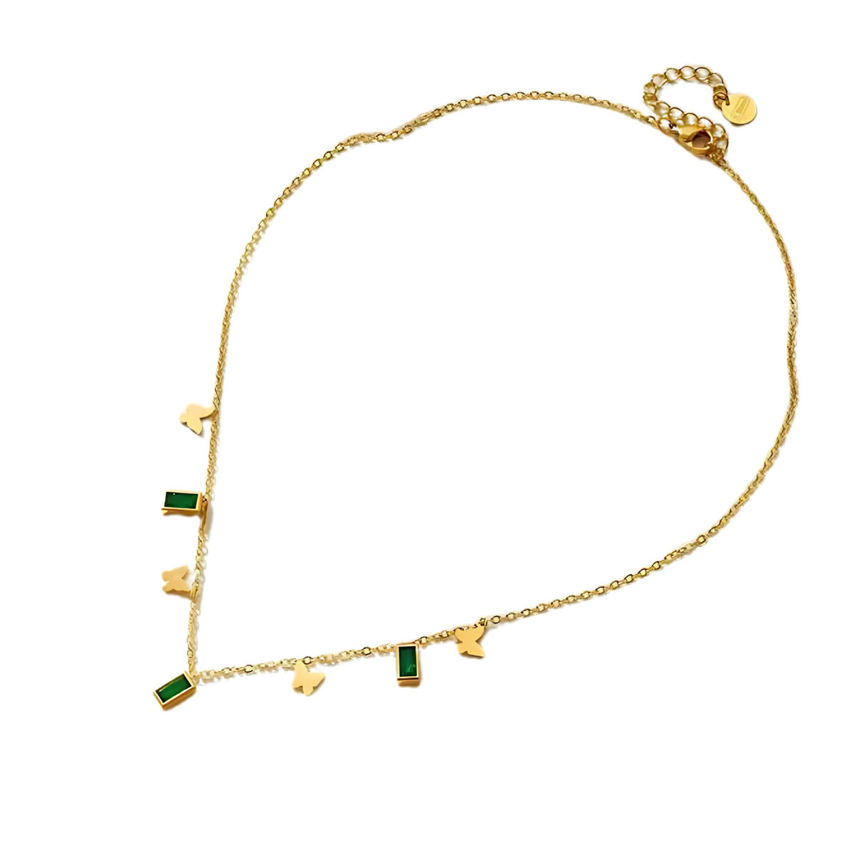 Emerald Flutter Necklace