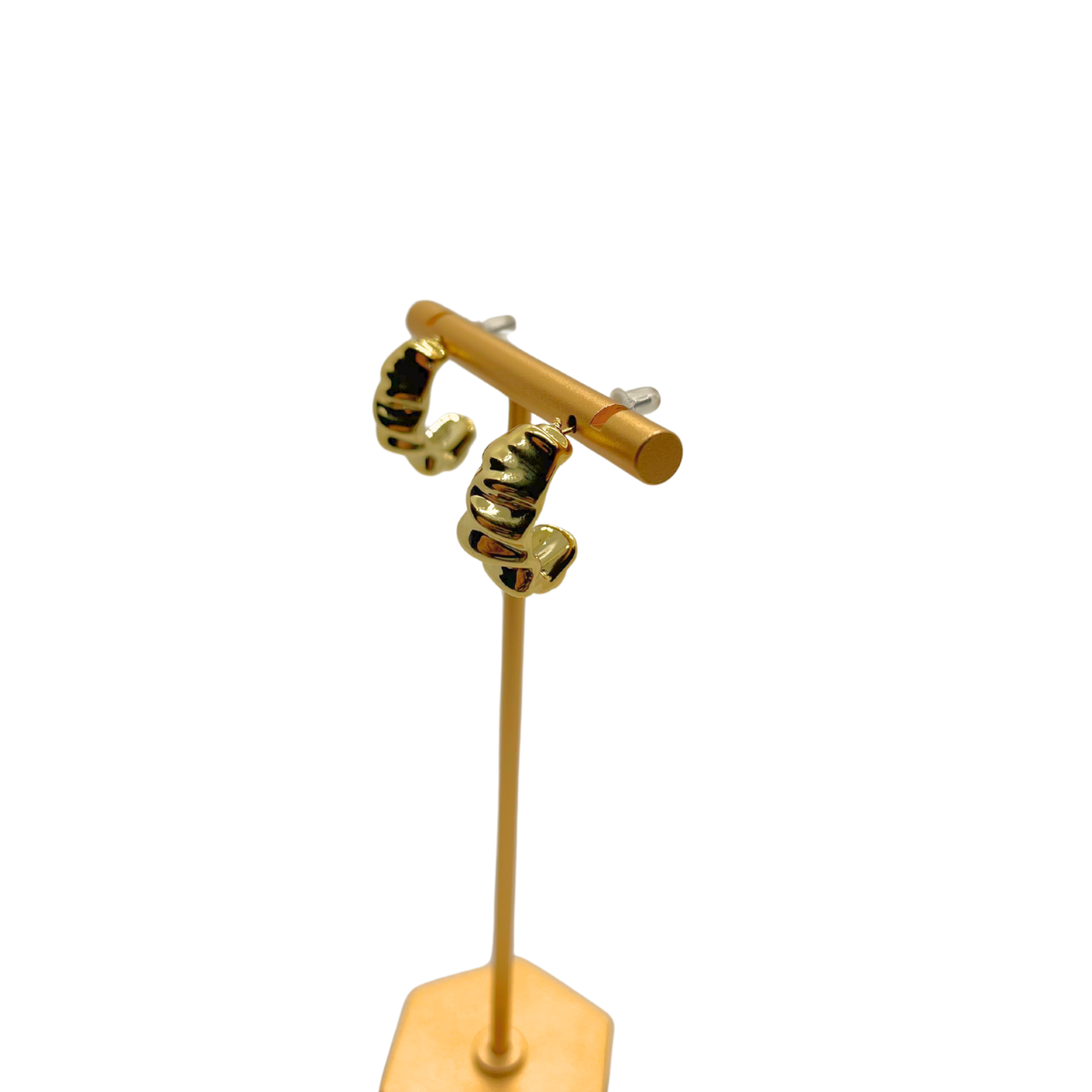 Golden Croissant Hoops