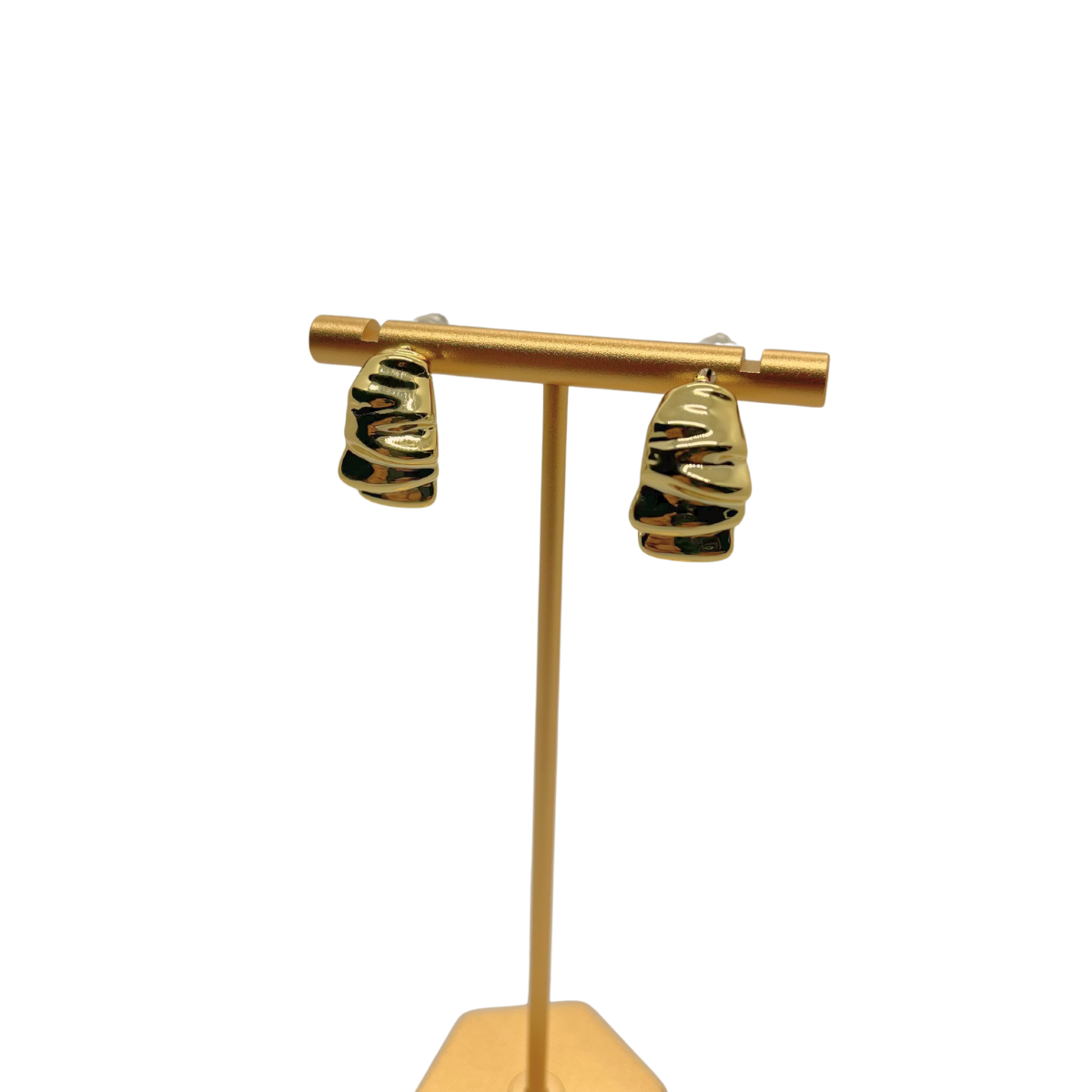 Golden Croissant Hoops