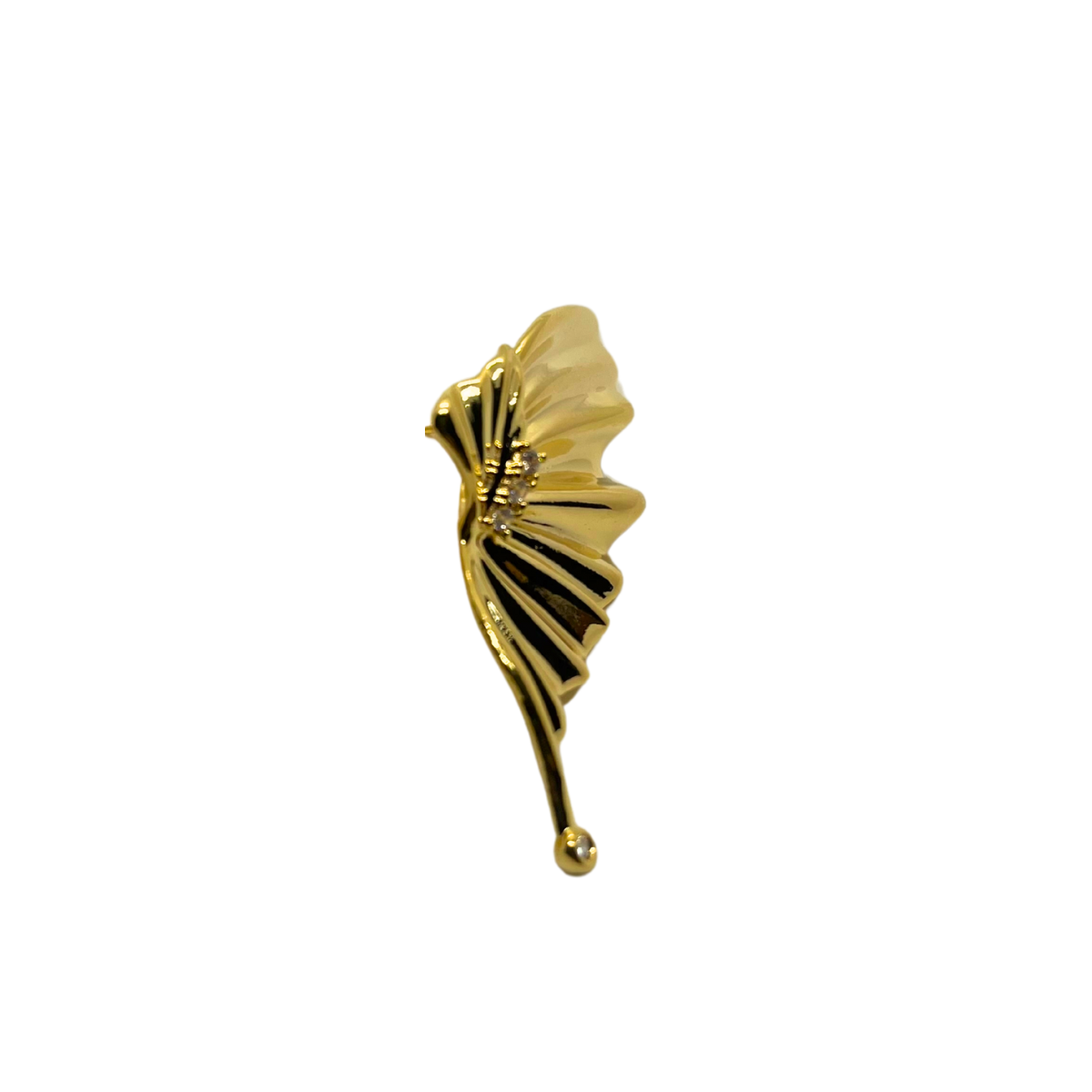 Golden Fae Wing Earrings