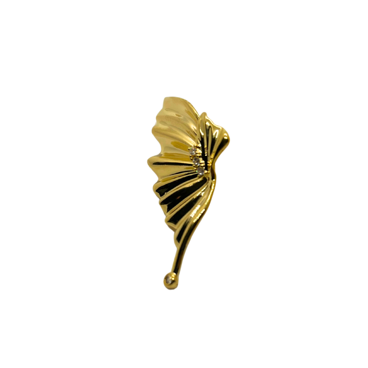 Golden Fae Wing Earrings