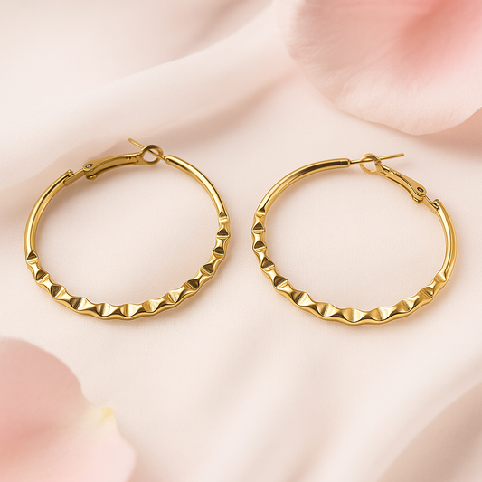 Golden Cypher Hoops