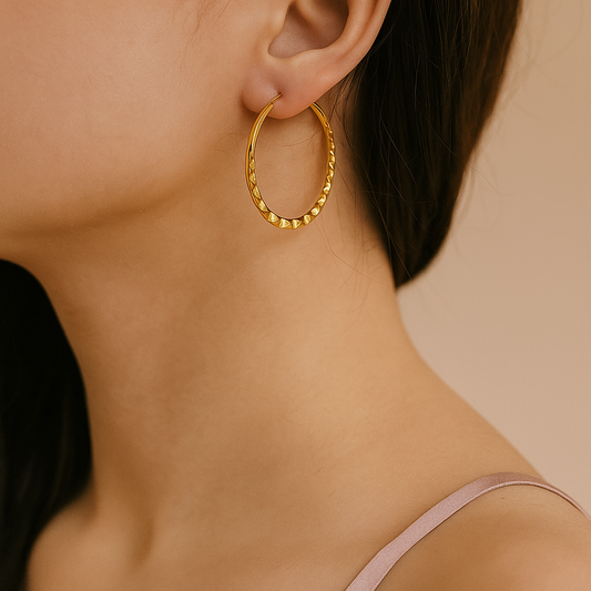 Golden Cypher Hoops
