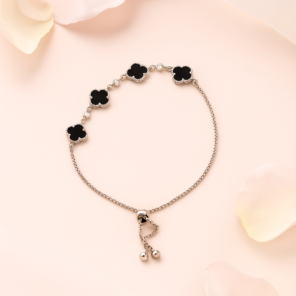Midnight Clover Bracelet