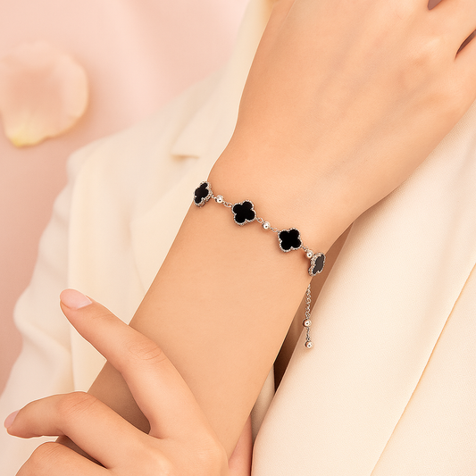 Midnight Clover Bracelet