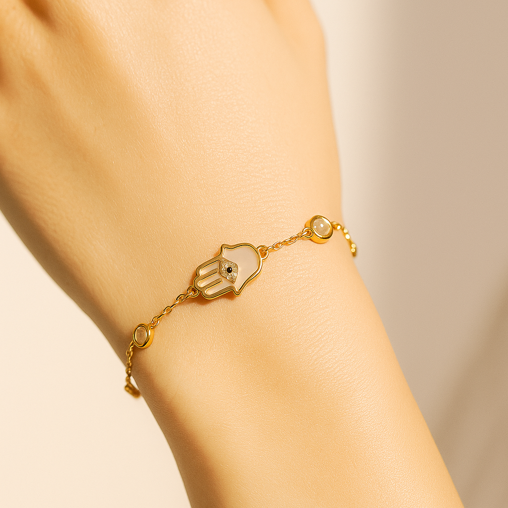 Good Vibes Only Hamsa Bracelet