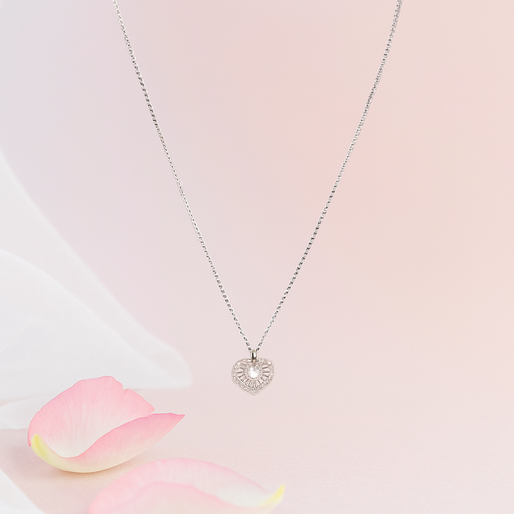 Bejeweled Heart Necklace