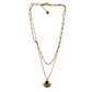 Layered Beaded Sunburst Necklace