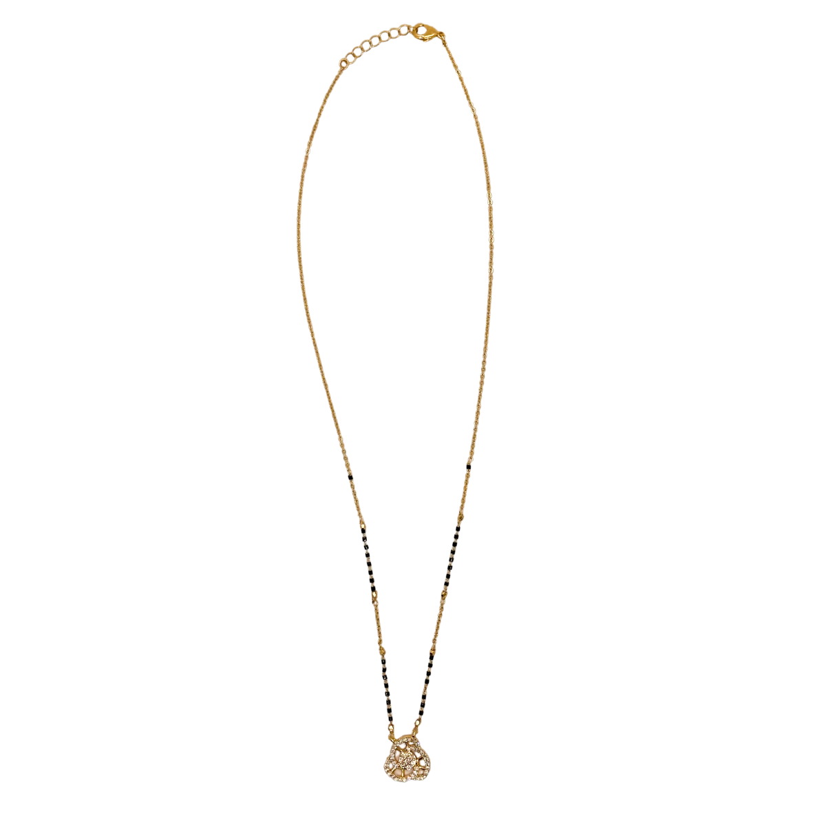 Intertwined Pave Clover Mangalsutra