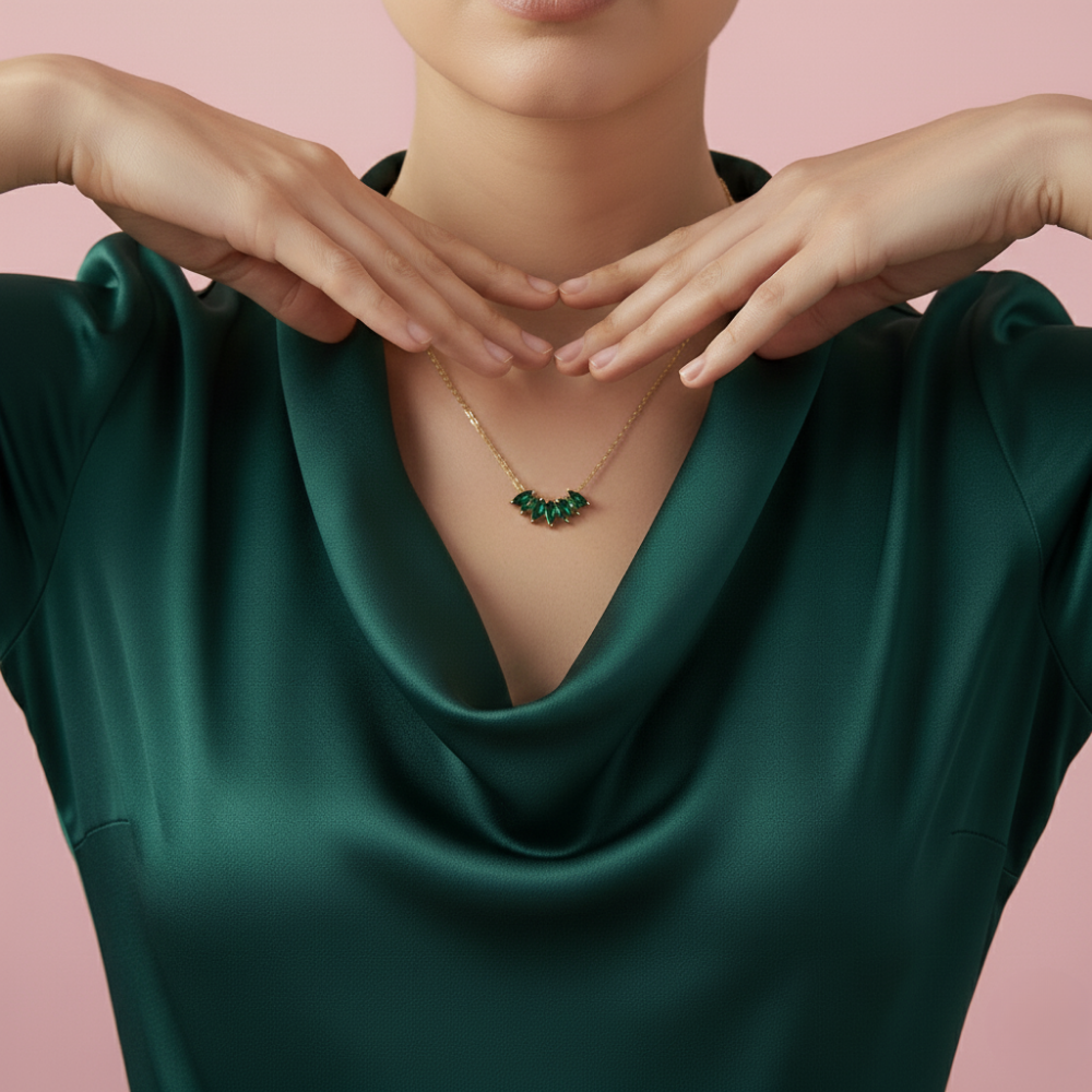 Emerald Marquise Necklace