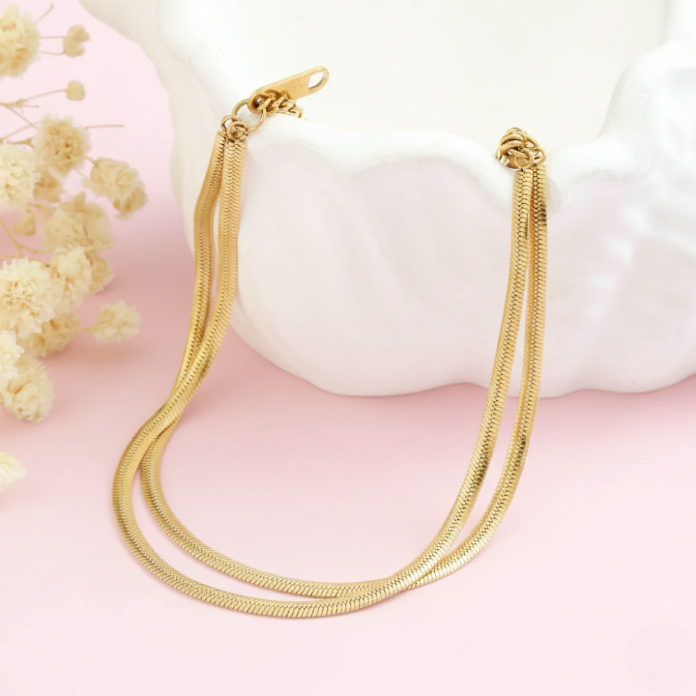 Flat Snake Chain Bracelet