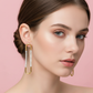 Crystal Safety Pin Earrings