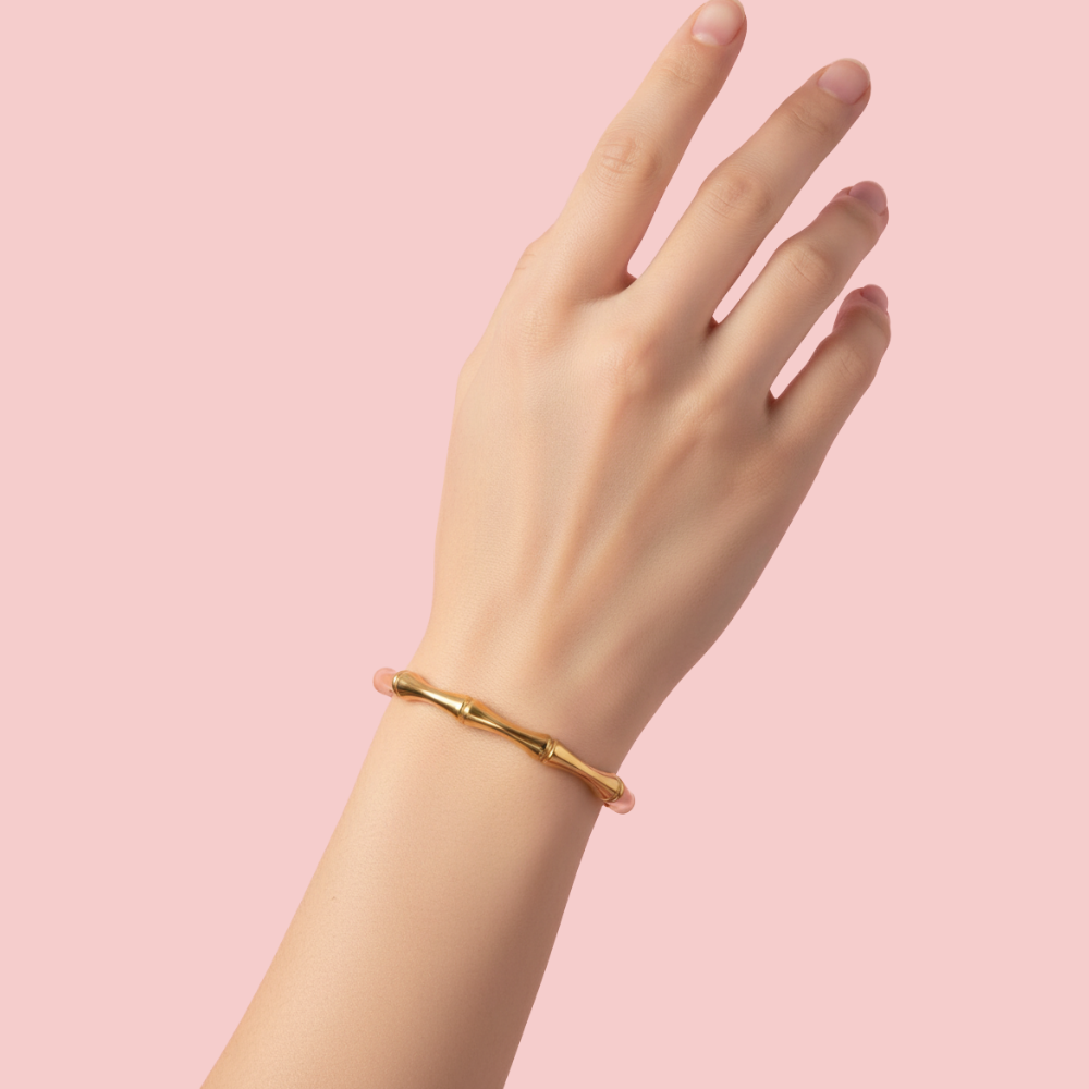 Bamboo Bangle Gold Bracelet