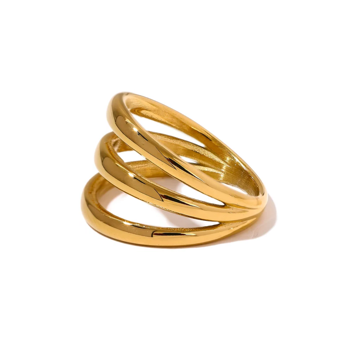 Golden Helix Stack Ring
