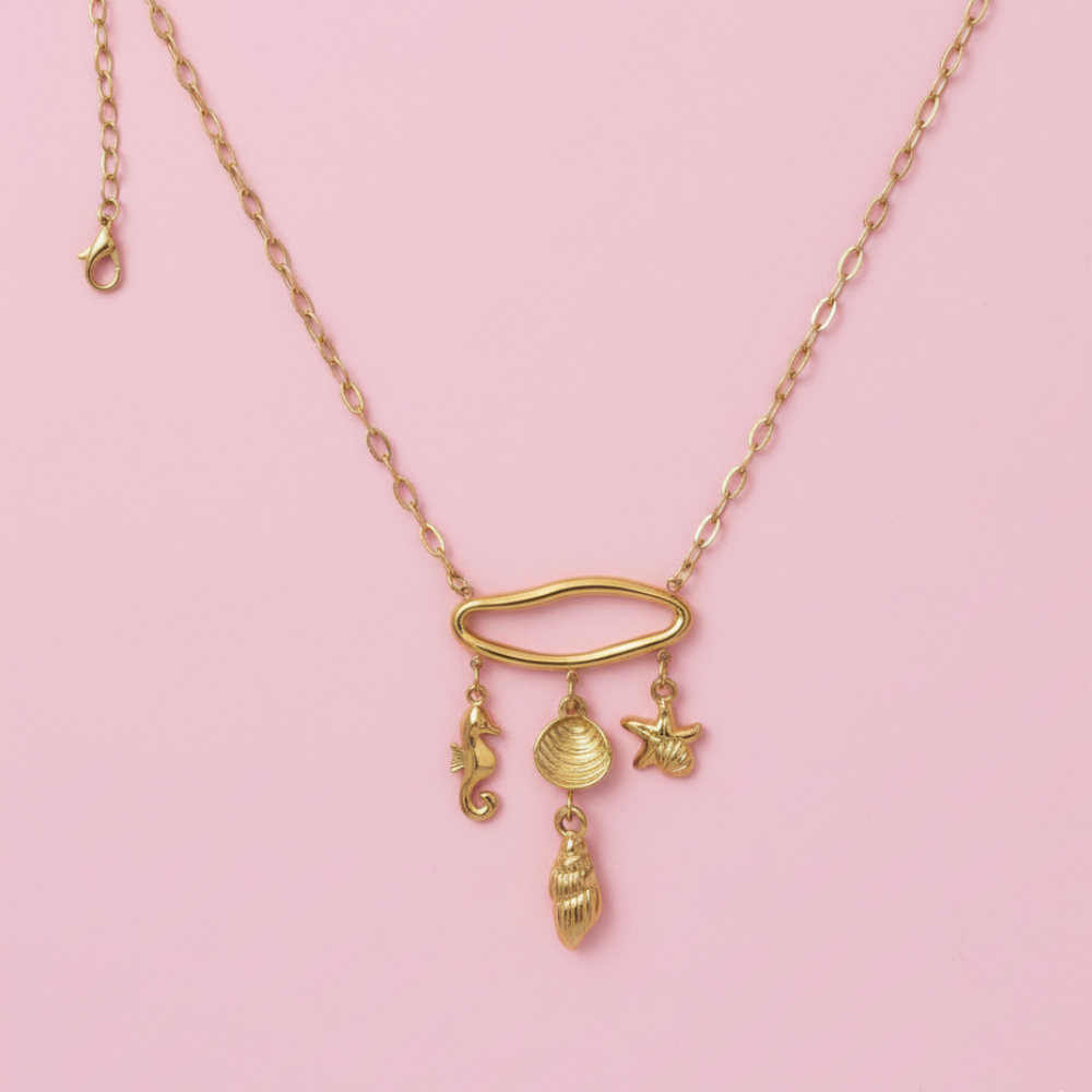 Golden Arch Drops Necklace