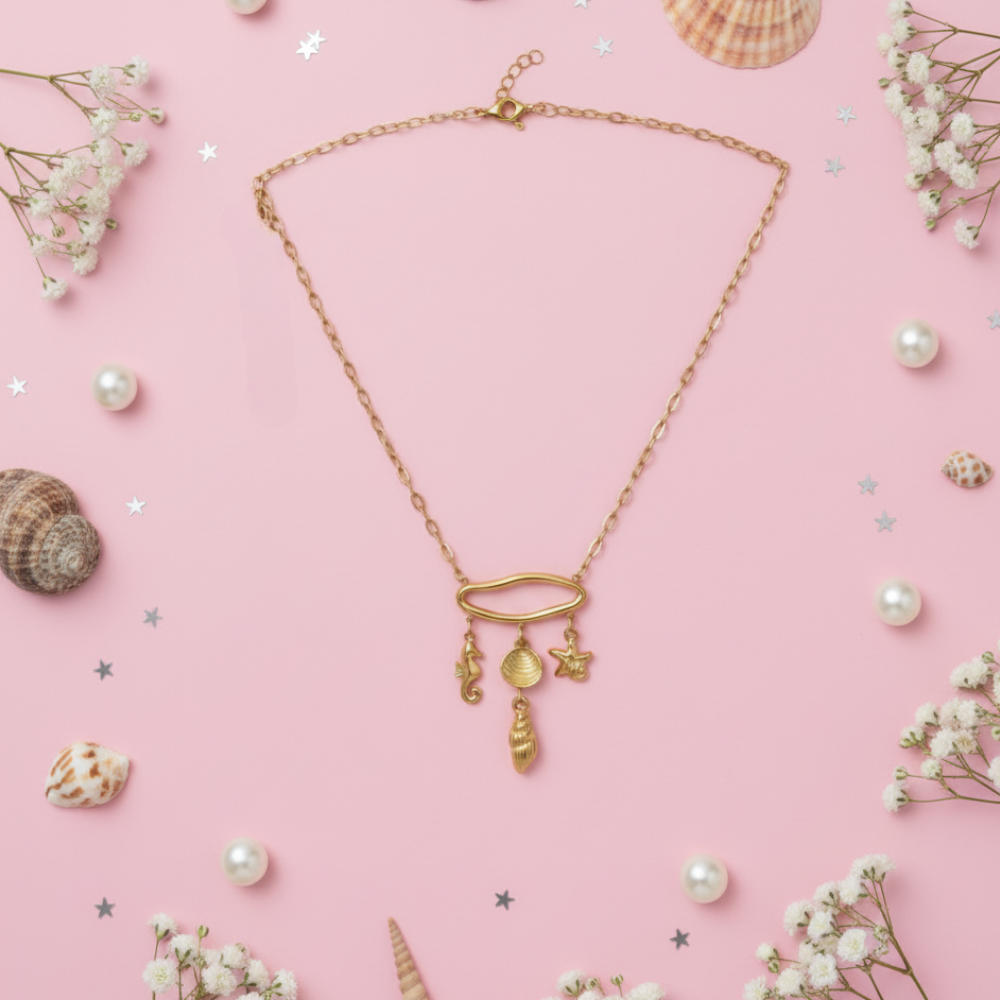 Golden Arch Drops Necklace