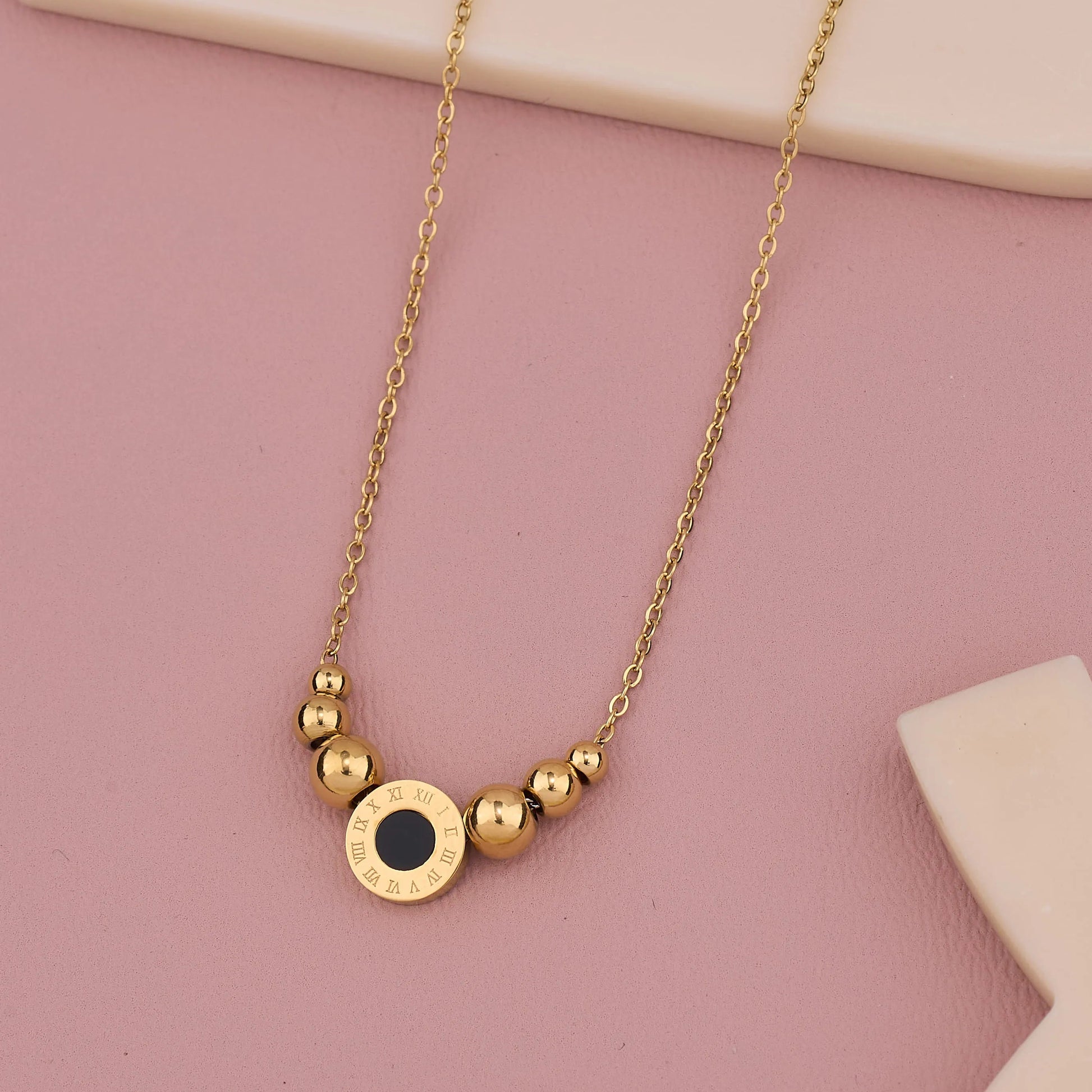 Black Beads Necklace