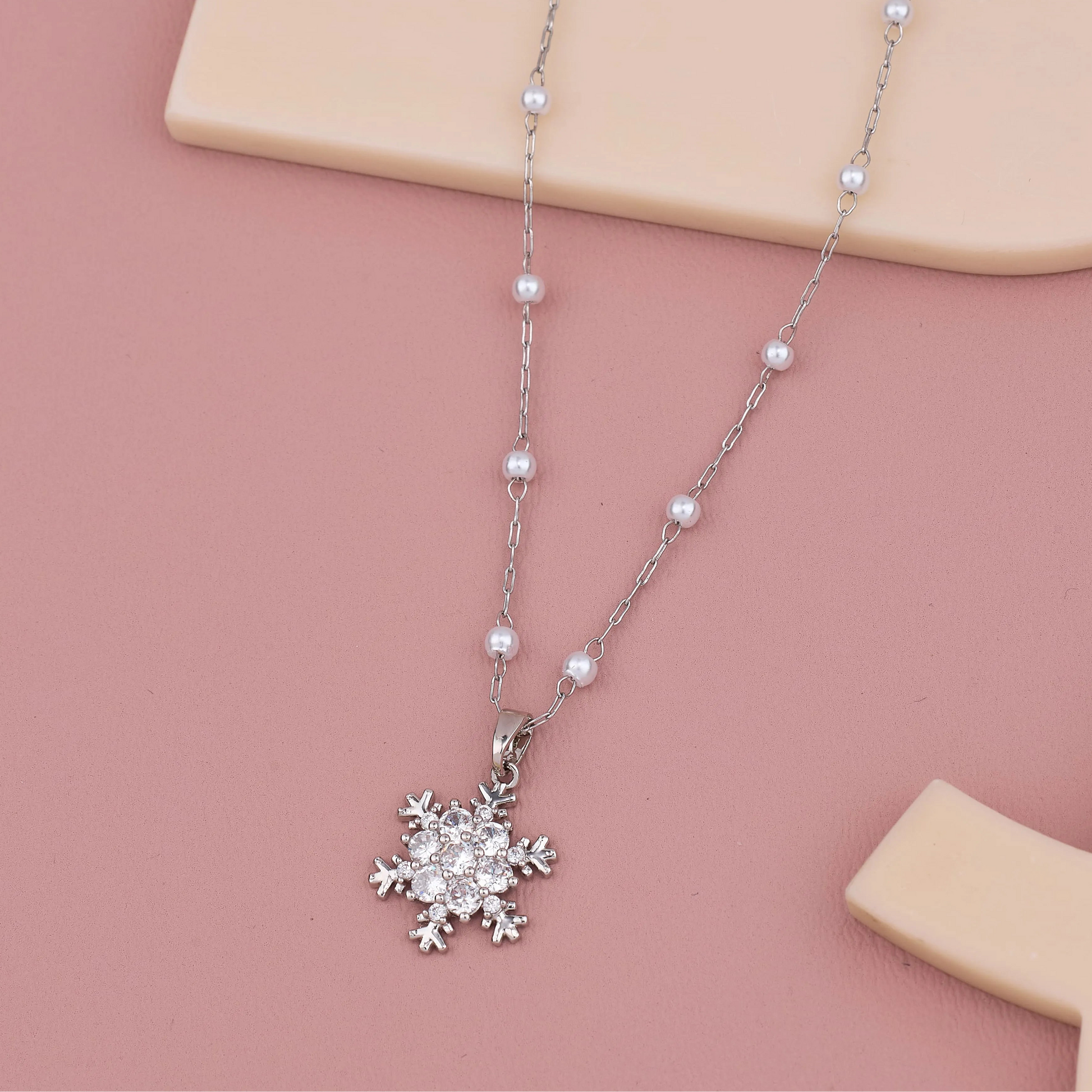 Crystal Snow flake Necklace