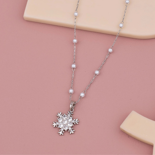 Crystal Snow flake Necklace