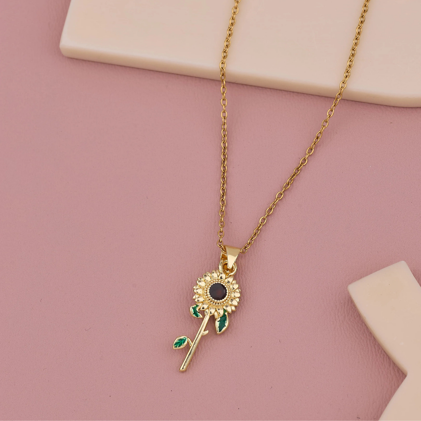Golden Sunflower Necklace