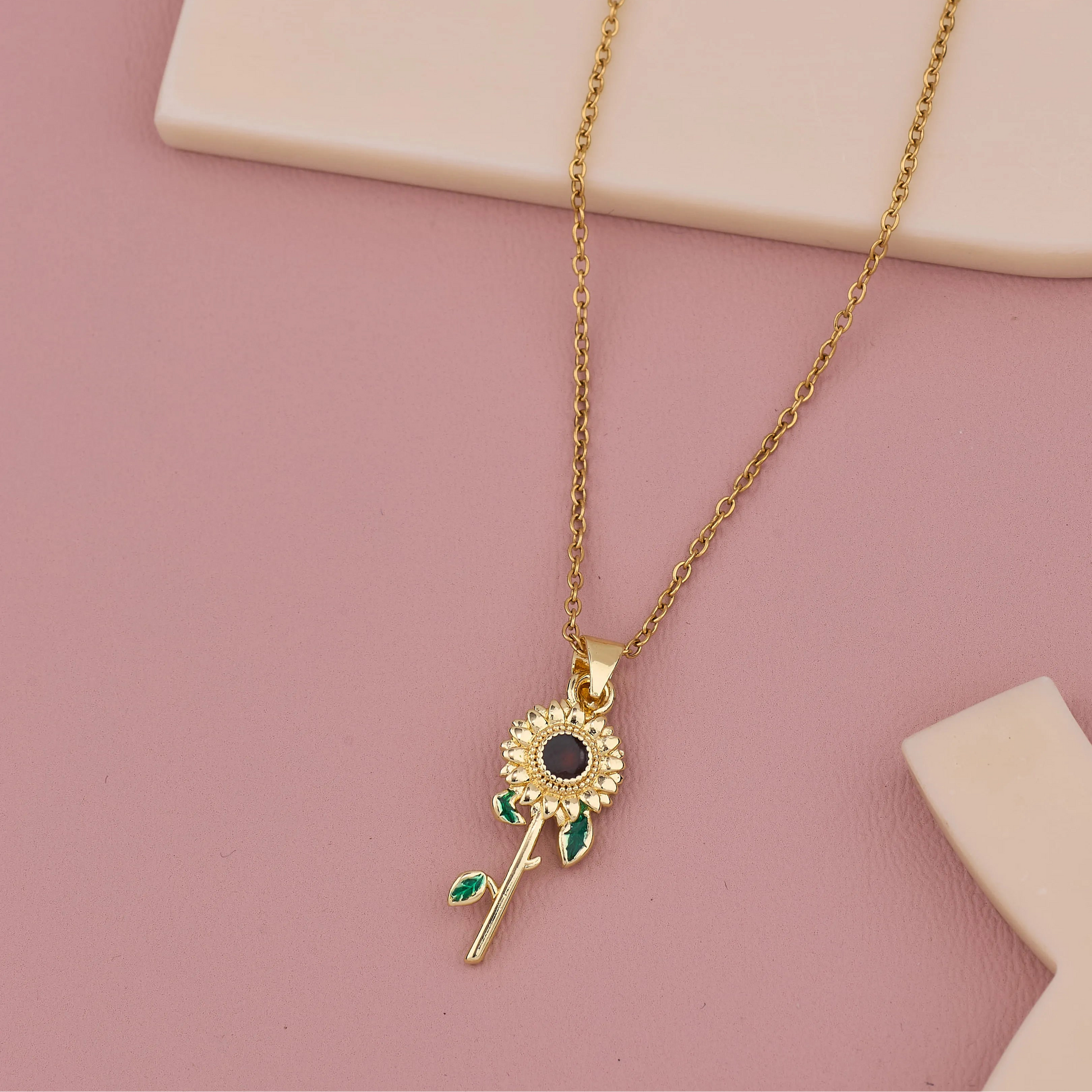 Golden Sunflower Necklace
