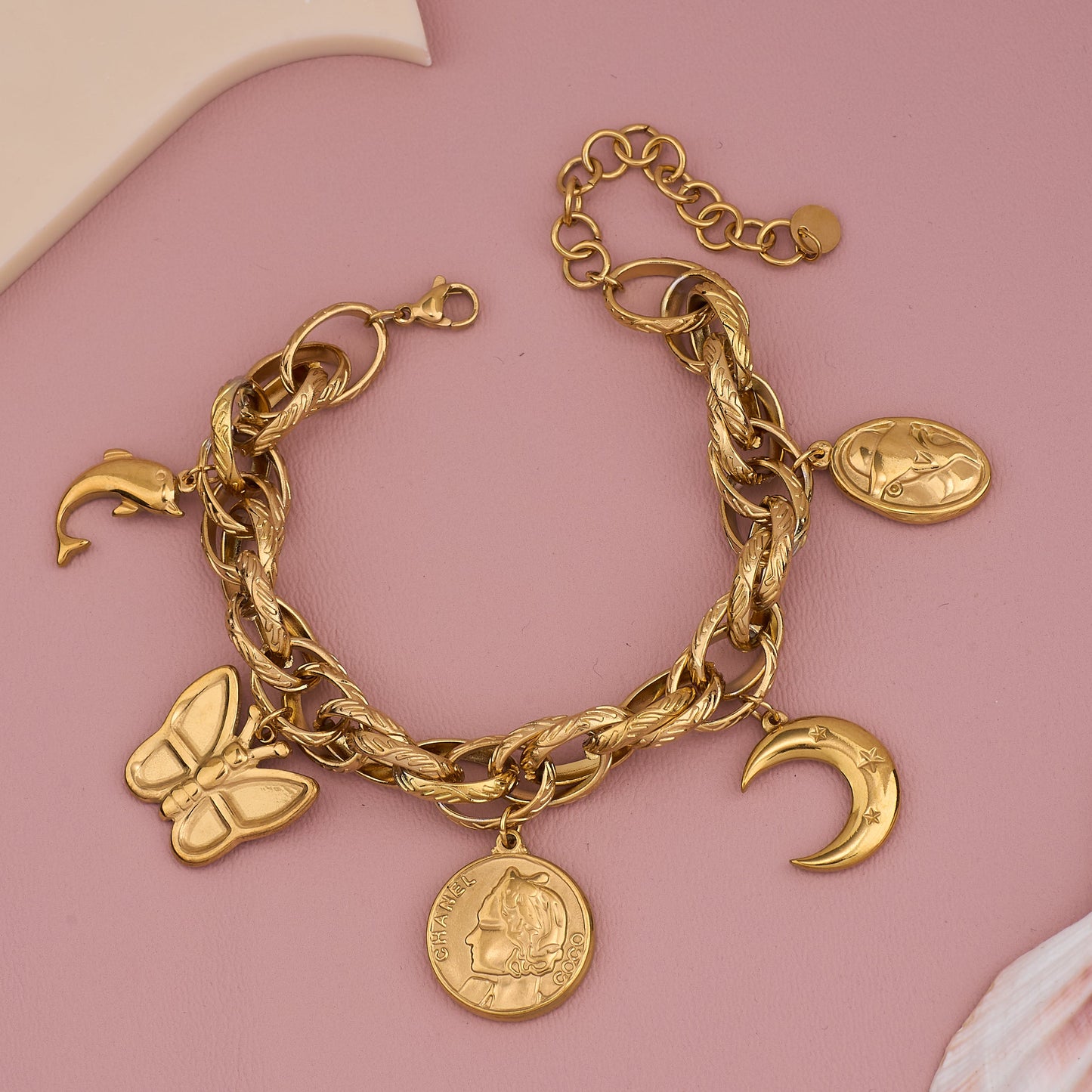 Moon mark Chain Bracelet