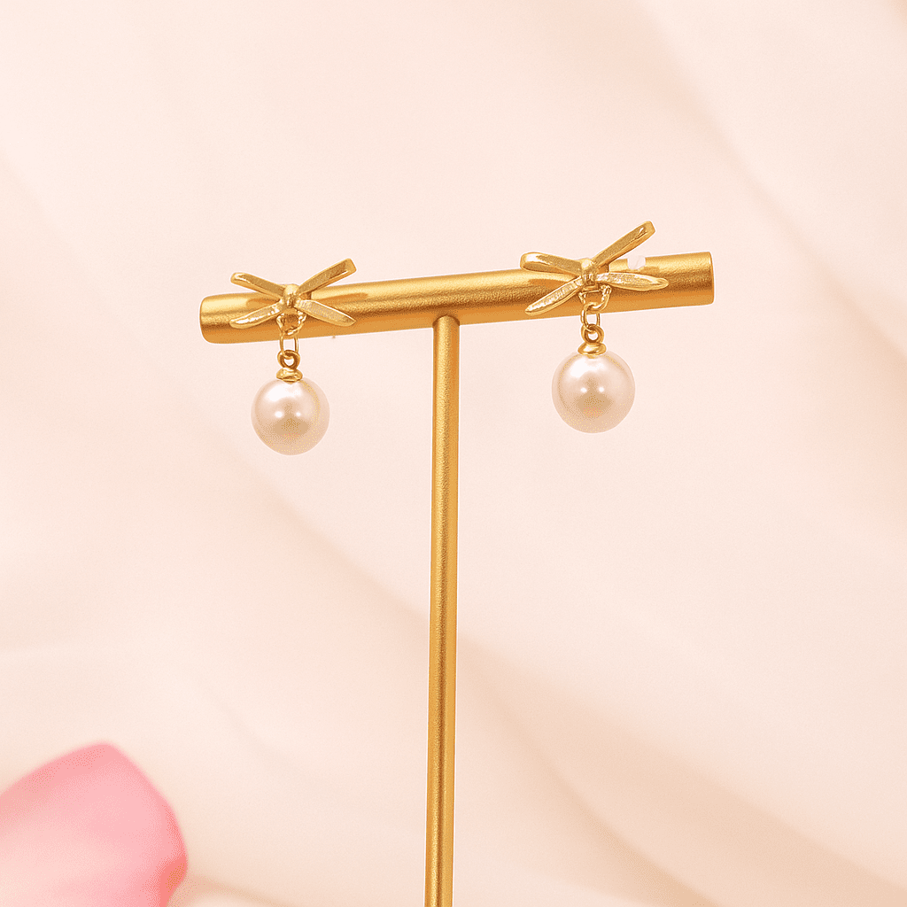 Amber Dragonfly Earrings for Women Anti Tarnish Jewellery