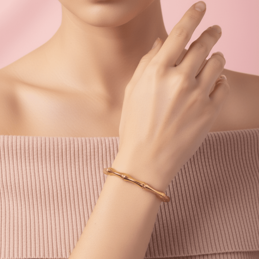 Bamboo Bangle Gold Bracelet