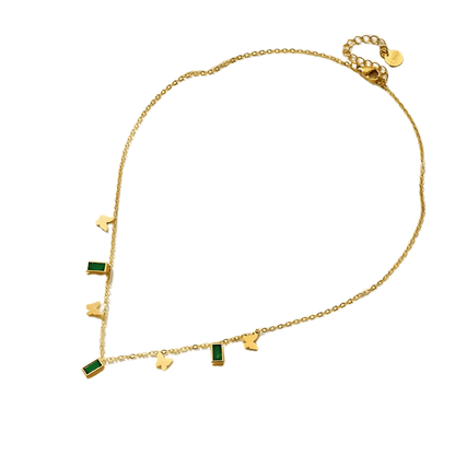 Emerald Flutter Necklace