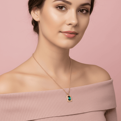 Emerald Green Stone Necklace