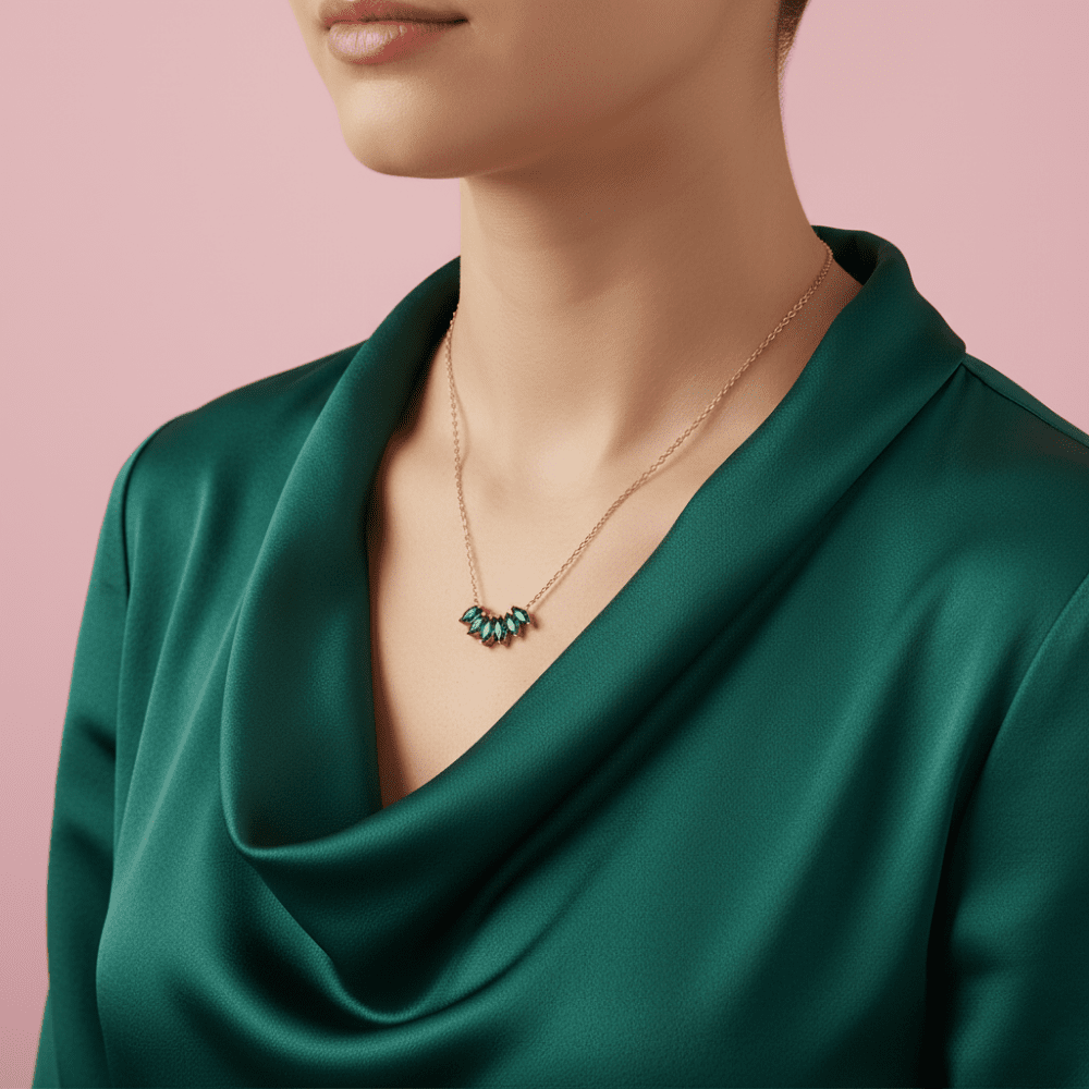 Emerald Marquise Necklace