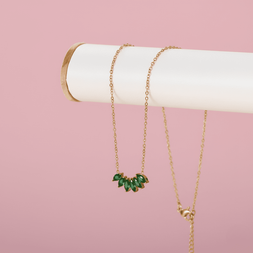 Emerald Marquise Necklace for Party Wear