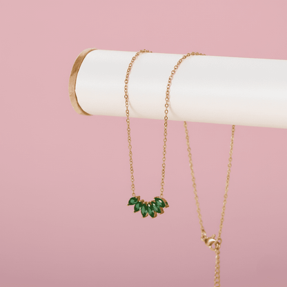 Emerald Marquise Necklace for Party Wear