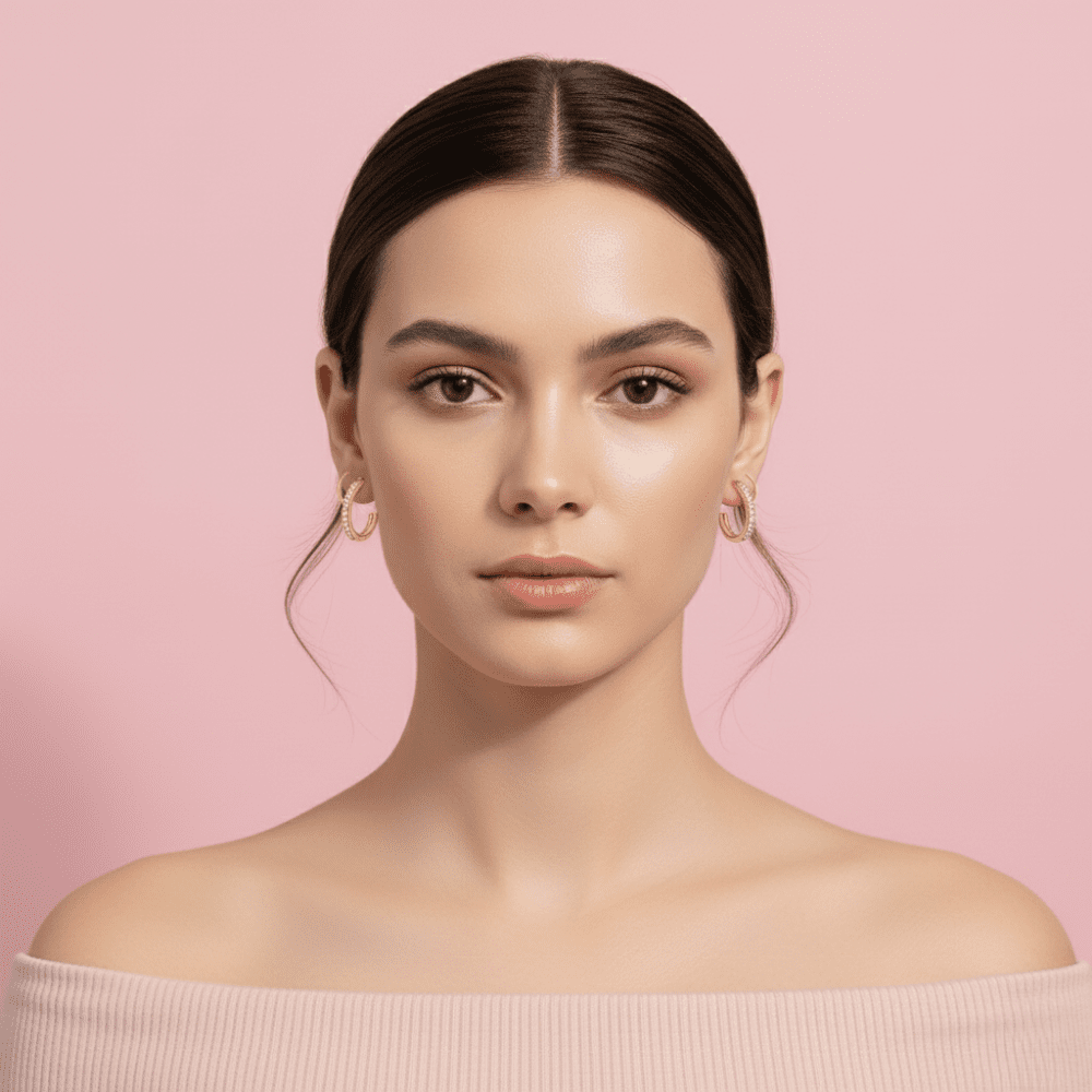 Gold Ear Cuffs Set with Crystal Stones