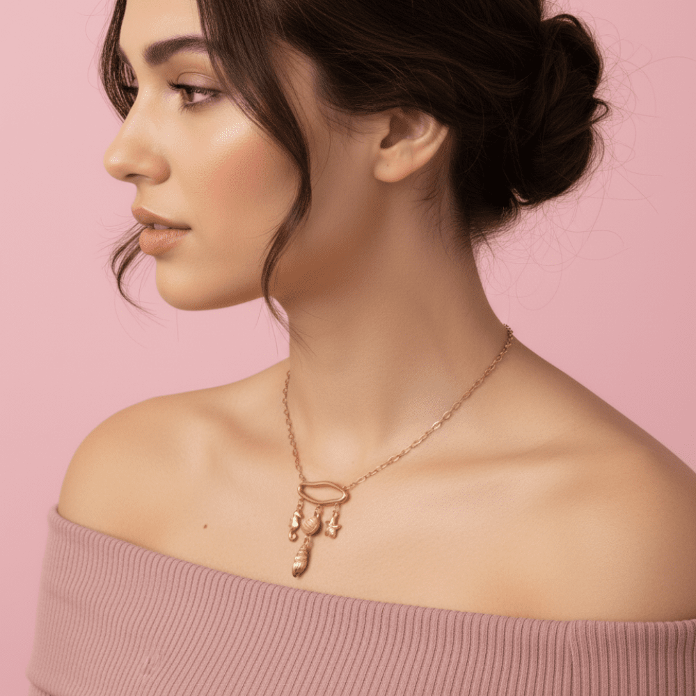 Golden Arch Drops Necklace