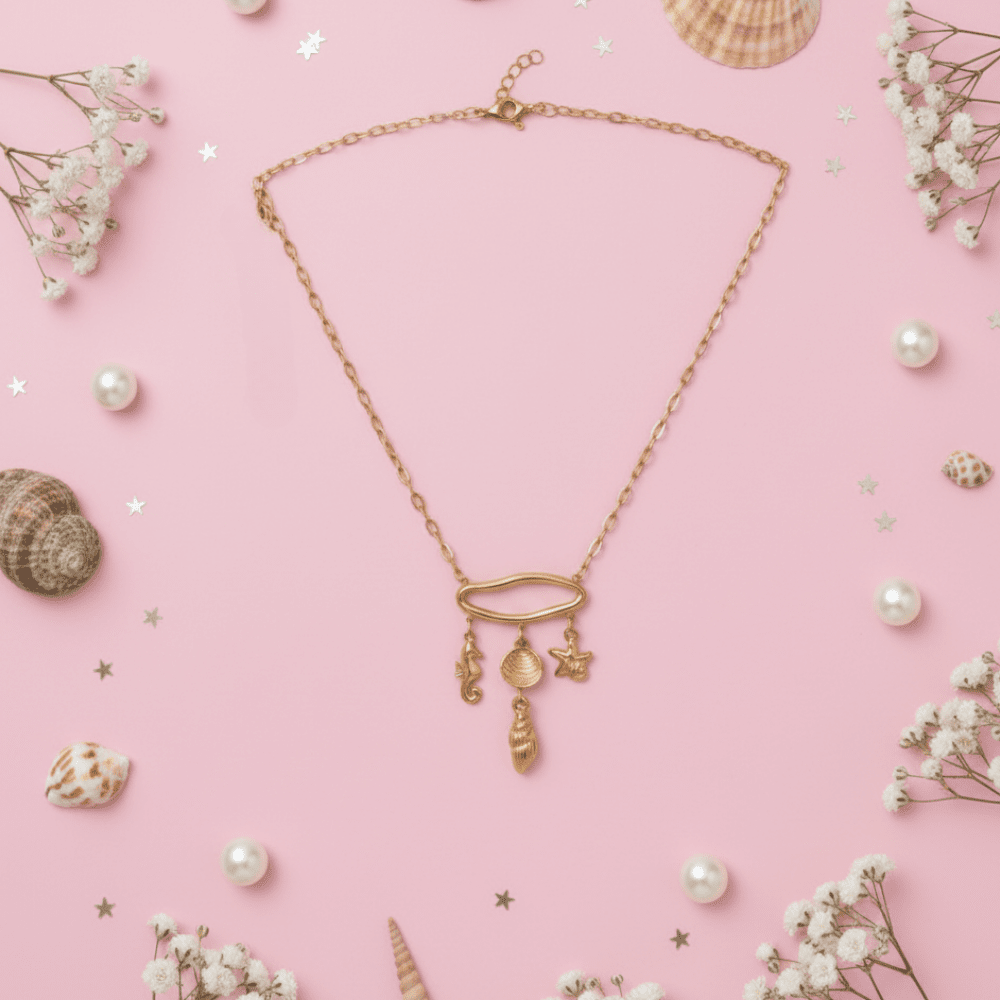 Golden Arch Drops Necklace