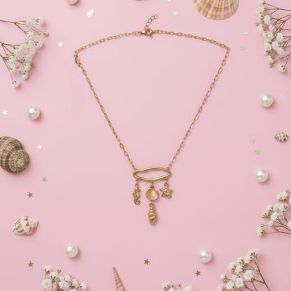 Golden Arch Drops Necklace