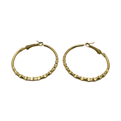 Golden Cypher Hoops
