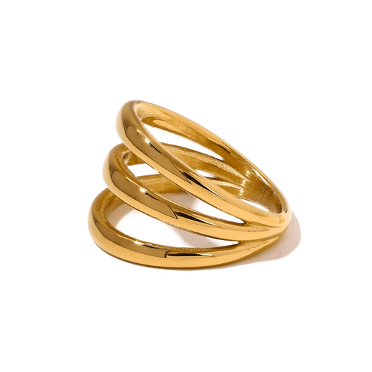 Golden Helix Stack Ring