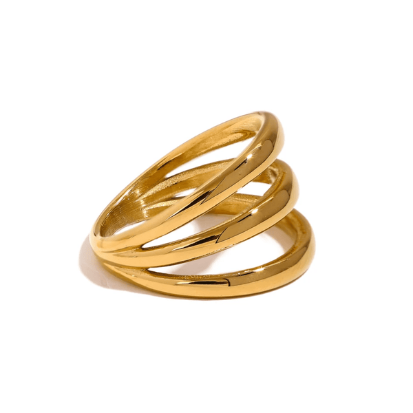 Golden Helix Stack Ring for Women Anti Tarnish Jewellery Party Wear