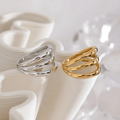 Golden Helix Stack Ring