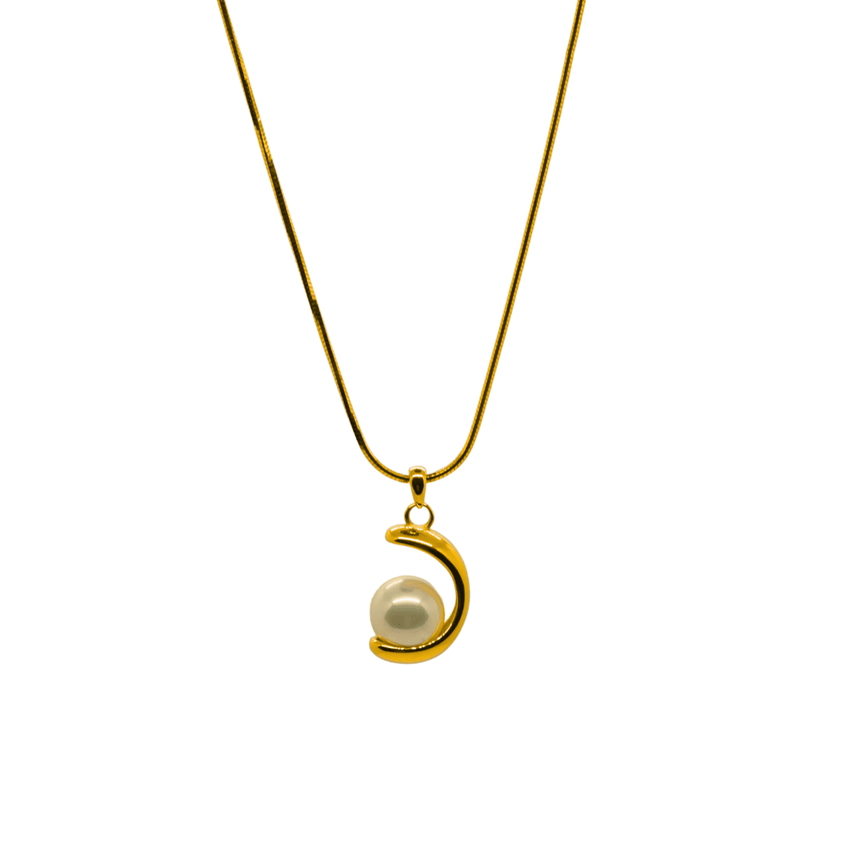 Lunar Cradle Pearl Necklace