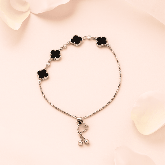 Midnight Clover Bracelet for Women Anti Tarnish Jewellery
