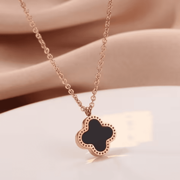 Midnight Clover Necklace for Women Anti Tarnish Jewellery