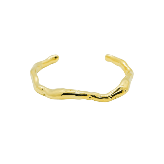 Molten Gold Cuff Bracelet for Women Anti Tarnish Jewellery