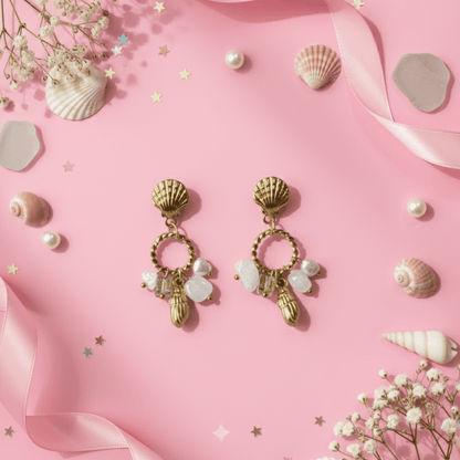 Seashell Charm Earrings