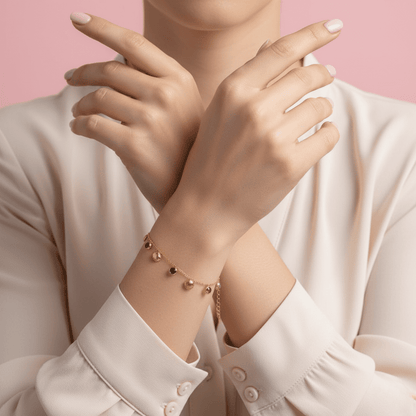 Shell & Gemstone Charm Bracelet